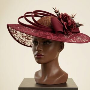 Lace_Fascinator_-_Wine_Red