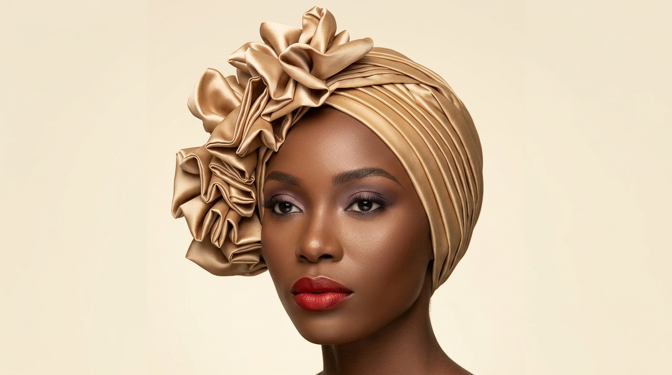 Woman_wearing_gold_satin_turban_20260922124953 Woman_wearing_gold_satin_turban_20260922124953